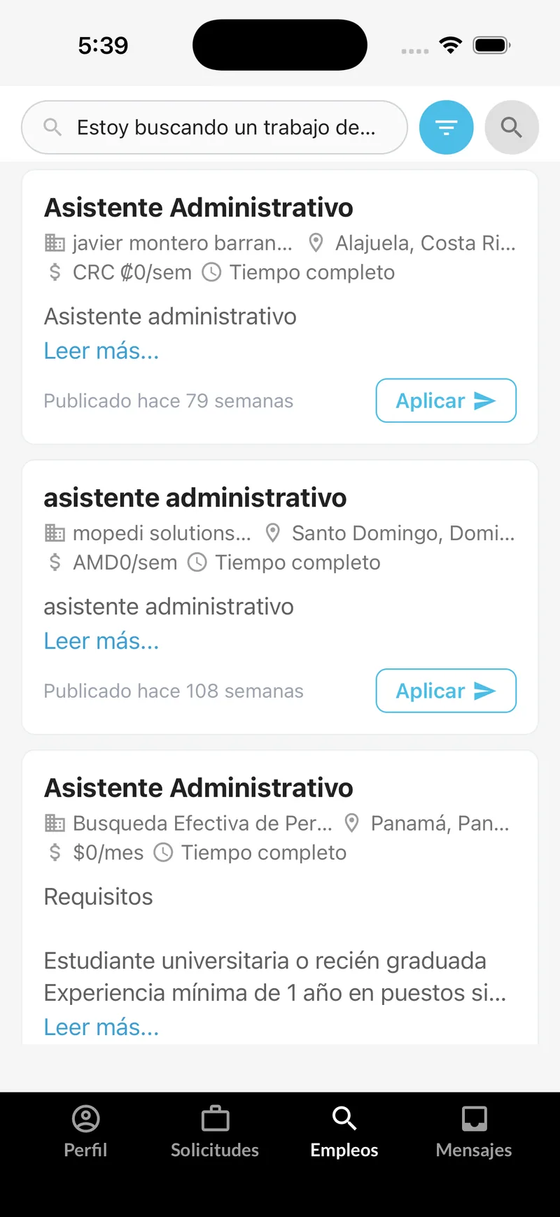 Encuentra el empleo ideal. mobile preview